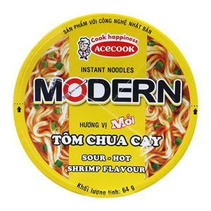 Mì ly Modern vị Tôm chua cay 24 hộp x 65g