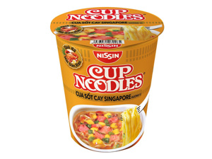 Mì Nissin vị cua sốt cay Singapore ly 71g