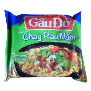 Mì rau nấm chay Gấu Đỏ gói 63g