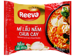 Mì Reeva lẩu nấm chua cay gói 85g