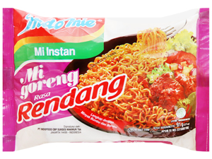 Mì xào khô Indomie Goreng Rendang vị bò cay gói 91g