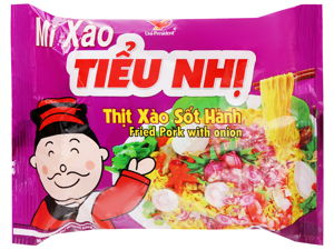 Mì xào Tiểu Nhị thịt xào sốt hành gói 72g