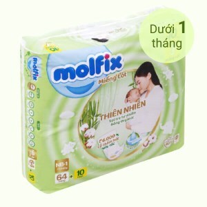 Miếng lót Molfix thiên nhiên size NB1 64 miếng (cho bé dưới 1 tháng)