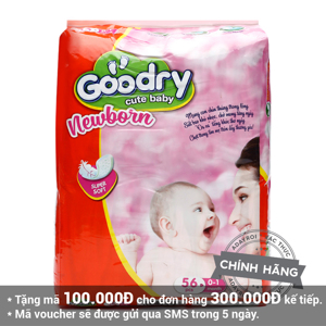 Miếng lót sơ sinh Goodry 56 miếng