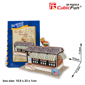 Mô Hình Giấy Nhà Hàng Cubic Fun - W3124h