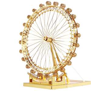 Mô hình kim loại lắp ráp 3D London Eye (Mắt Luân Đôn) (Gold) – Piececool MP079