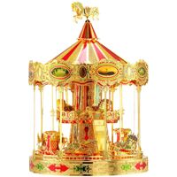 Mô hình kim loại lắp ráp 3D Piececool Vòng Xoay Ngựa Gỗ Merry Go Round