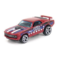 Mô hình xe Hot Wheels Captain America '70 Ford Mustang Mach 1