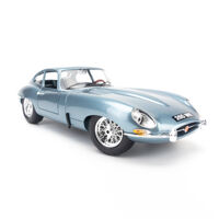 Mô hình xe Jaguar E-Type Coupe 1:18 Bburago Silver/Blue - MH-18-12044