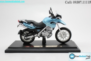 Mô hình xe mô tô BMW F650 GS Blue 1:18 Maisto