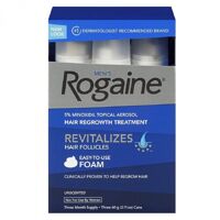 Mọc tóc nam Men's Rogaine Hair Regrowth Treatment Foam, Unscented 3 tháng