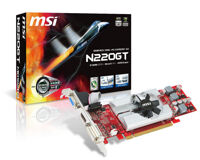 Card đồ họa (VGA Card) MSI N220GT-MD512 - NVIDIA GeForce GT220, 512MB, GDDR2, 128bit, PCI Express x16 2.0