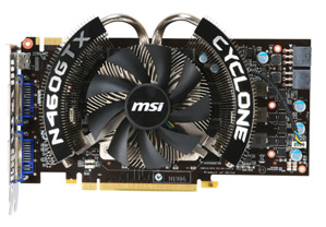 Card đồ họa (VGA Card) MSI N460GTX Cyclone 1GD5/OC - Geforce GTX460, GDDR5,  1GB , 256-bit, PCI-E 2.0