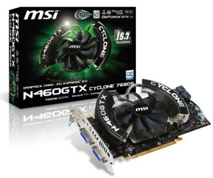 Card đồ họa (VGA Card) MSI N460GTX Cyclone 768D5-OC - Geforce GTX 460 , 768MB , 192-bit, GDDR5 , PCI Express x16 2.0