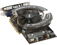 Card đồ họa (VGA Card) MSI N550GTX-Ti Cyclone II 1GD5/OC - NVIDIA GeForce GTX 550, GDDR5, 1GB, 192 bit, PCI-E 2.0