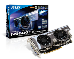 Card đồ họa (VGA Card) MSI N560GTX-Ti Hawk - GeForce GTX 560 Ti, GDDR5, 1GB, 256bits, PCI-E 2.0