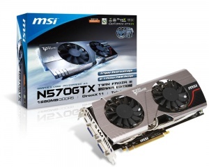 Card đồ họa (VGA Card) MSI N570GTX Twin Frozr III Power Edition/OC - GeForce GTX 570, GDDR5, 1280MB, 320 bits, PCI-E 2.0