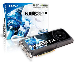 Card đồ họa (VGA Card) MSI N580GTX-M2D15D5/OC - NVIDIA GeForce GTX 580, GDDR5 , 1536MB, 384 bits, PCI Express x16 2.0