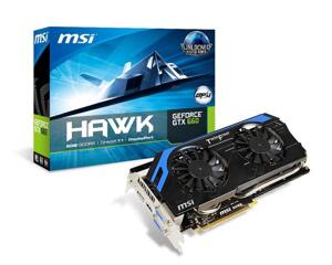 Card đồ họa (VGA Card) MSI N660 Hawk 2GD5/OC - GeForce GTX660, GDDR5, 2GB, 256 bits, PCI E 3.0