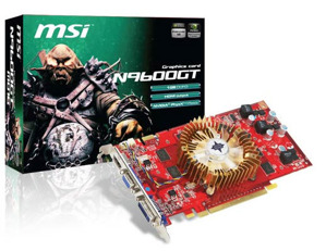 Card đồ họa (VGA Card) MSI N9600GT-MD1G - NVIDIA GeForce 9600 GT, GDDR3, 1GB, 128-bit, PCI Express x16 2.0