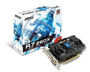 Card đồ họa (VGA Card) MSI R7 260 1GD5/OC - Radeon R7 260, GDDR5, 1GB, 128 bits , PCI E 3.0