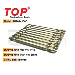 Mũi vít 2 đầu top xi trắng TBD-14150C