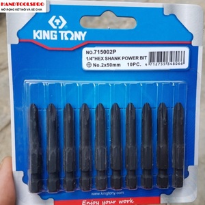 Mũi xiết vít Kingtony 715002P (vĩ 10 cây)