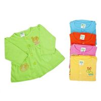 Bộ 5 áo cài giữa nhún thêu tay dài màu Nanio K0034 (K0039) - Size S1-S6