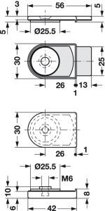 Nắp che cho khóa cốp cửa kính Hafele 233.40.712