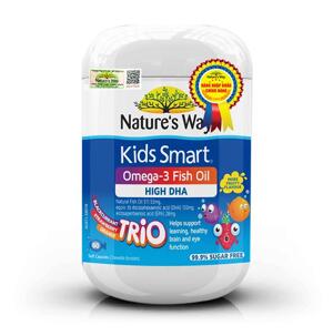 Nature's Way Omega-3 Fish Oil Trio - Kẹo mềm bổ sung Omega 3 cho trẻ