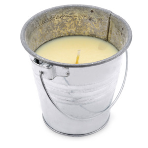 Nến thơm xô thiếc lớn Quang Minh Candle FtraMart RID1441 - Bạc, hương sả chanh