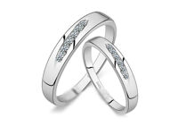 Nhẫn đôi Bạc Hiểu Minh NC189 Luôn Yêu Em