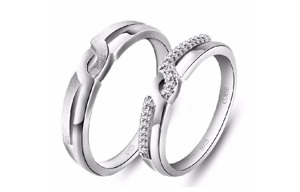 Nhẫn đôi Bạc Hiểu Minh NC427 Hẹn Ước