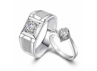 Nhẫn đôi Bạc Hiểu Minh NC574 Trái Tim Thủy Chung