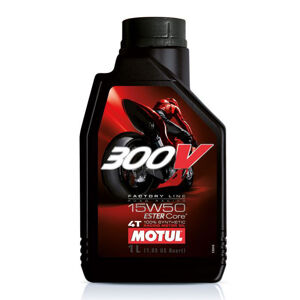 Nhớt cho xe mô tô phân khối lớn Motul 300V Factory Line 15W50 1 lít