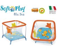 Nôi chơi BREVI - soft & play A/C BLU SEA, màu xanh biển-cam BRE589-252