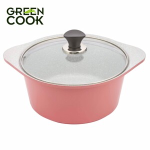 Nồi đúc ceramic vân đá đáy từ 20cm Green Cook GCS02-20IH