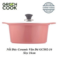 Nồi đúc ceramic vân đá Green Cook GCS02-16