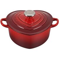 Nồi gang LeCreuset Herzbrater 20cm Herzknopf Kirsche