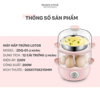 Nồi hấp trứng 2 ngăn Lotor ZDQ-01