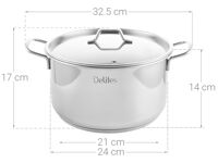 Nồi inox 3 đáy 24 cm Delites NR003-24