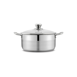 Nồi inox 3 đáy nắp kiếng 24 cm Smartcook SM2402MN