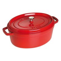 Nồi Oval Staub màu đỏ Cherry - 31 cm