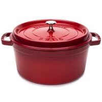 Nồi Tròn Staub 20cm  Màu Đỏ Cherry Grade B