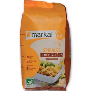 Nui xoắn ống lứt hữu cơ Markal 500g