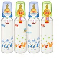 Bình sữa núm ti cao su số 1 Nuk 741417 - 240ml