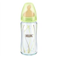 NUK - 745028 - Bình Sữa Thuỷ Tinh 240Ml Núm Vú Cao Su