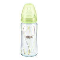 Bình sữa thủy tinh núm ti silicone số 1 Nuk 745044 - 240ml