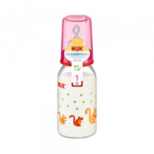 Bình sữa thủy tinh núm ti silicone số 1 Nuk 747008 - 125ml