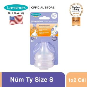 Núm ti Lansinoh NaturalWave size S cho bé từ 0 – 3 tháng tuổi, 2 cái